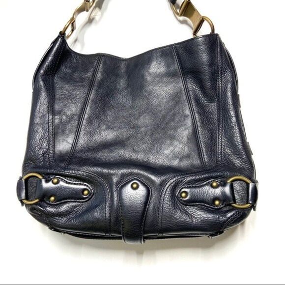 MICHAEL Michael Kors Espresso Black Leather Hobo Shoulder Bag - Picture 10 of 16